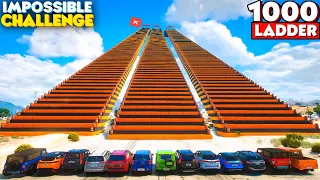 GTA 5: Modified Indian Cars Vs 1000 Ladders Jump + Impossible Off-Roading 🔥 GTA 5 MODS!