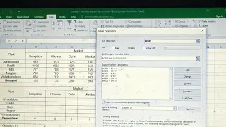 Network Design -  Solving a mathematical formulation with fixed cost using Excel Solver