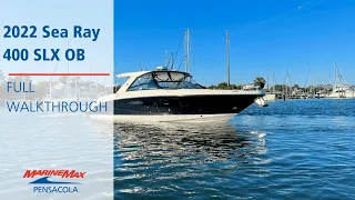 Walkthrough this Stunning 2022 Sea Ray SLX 400 Outboard For Sale at MarineMax Pensacola, FL!