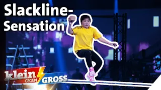 Slackline-Turm-Stapeln: Japanische Sensations-Brüder vs. Simon Meirandres | Klein gegen Groß