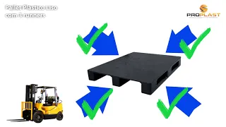 Palet Liso com 3 runners para porta pallet e solo