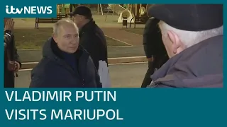 Vladimir Putin visits Mariupol in first trip to occupied eastern Ukraine | ITV News