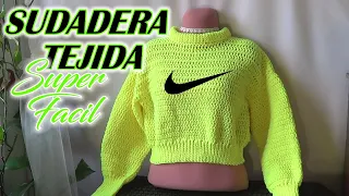 Sudadera Tejida a CROCHET SUPER FACIL