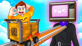 WJEŻDŻAM WAGONIKIEM DO TV WOMAN w ROBLOX!