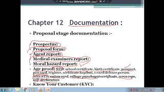 Chapt 12&13. 12 Documentation – Proposal Stage & 13. Documentation – Policy Condition - I