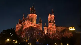 Light Show on Hogwarts Castle - Universal Beijing Resort