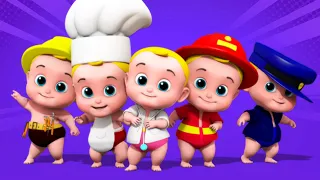 Five Little Babies Jumping On The Bed, Nursery Rhymes and Kids Songs