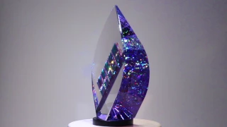 Purple Phoenix - Glass Sculpture by Jack Storms