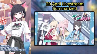 [Blue Archive] 20 April JP Livestream Summarized