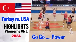 Turkey vs USA Highlights (3-6-2024) Women's VNL 2024 | Volleyball nations league 2024