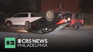 6 kids in custody after crashing stolen cars in Philadelphia's Parkwood neighborhood