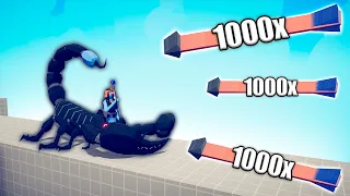GIANT SCORPION vs 1000x OVERPOWERED UNITS - TABS | Totally Accurate Battle Simulator 2024