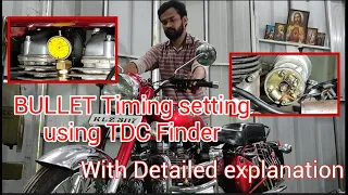 Timing Setting of Old Bullet using TDC Finder Dial Gauge | Royal Enfield | Bullet | Point Setting |