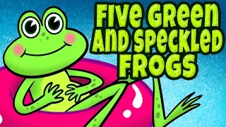 Five Green and Speckled Frogs - Counting Songs for Children - Kids songs by The Learning Station