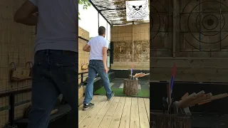 How to throw an axe underhand #shorts