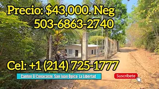 Casa Barata En EL SALVADOR. El Conacaste Opico, La Libertad. $43.000.neg. Cel: +1(214)725-1777