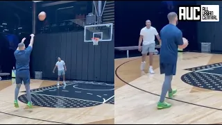 Drake Learning How To Shoot Like Steph Curry With NBA Trainer
