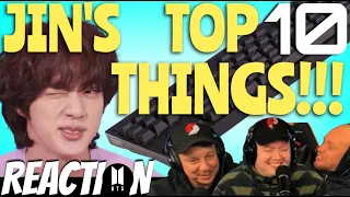10 Things Jin (진) of BTS (방탄소년단) Can't Live Without | REACTION #bts #jin #topten #GQ