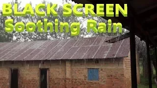 10 HOUR Rain from a tin roof porch Black screen no music Sleep video
