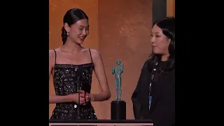 Jung Ho-yeon wins Outstanding Performance by a Female Actor in a Drama Series at the #SAGAwards