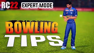 🔥 Real Cricket 22 Bowling Tips |Rc22 Bowling Trick, How to Get Wicket In Rc 22 | Full Explain ||