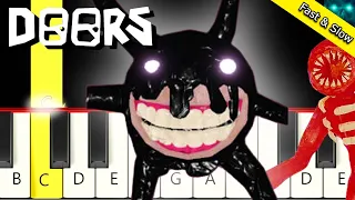 Ending Theme - Roblox Doors - Fast and Slow (Easy) Piano Tutorial - Beginner