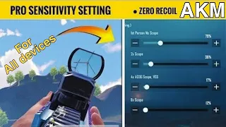 AKM + all Scope, zero Recoil Sensitivity Settings ||  BGMI  | Zero Recoil Control,  PUBG Mobile