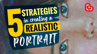 5 Strategies in Creating a Realistic Portrait Using Colored Ballpoint Pens | Portrait Tutorial | IU