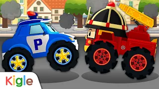 Spesial Permainan Belajar Inggris | Robocar Poli | Mobil Polisi Truk Damkar | Kigle TV Indonesia