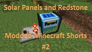 Solar Generators and Redstone : Modded Minecraft Shorts E2