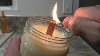 How to make a simple wood wick tallow candle