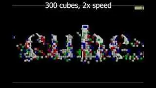 Particles Rolling Cubes Goal - crowd animation