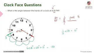 11+ Maths Revision | ANGLES - Clock Face Questions