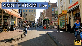 Tour of Amsterdam on a Beautiful Sunny Morning | 4K HDR | De Pijp - Canals - Downtown