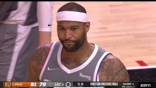 DeMarcus Cousins Free Throw Missed Fail for Clippers to get the Offensive Rebound vs Suns!