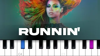 Naughty Boy ft. Beyoncé, Arrow Benjamin - Runnin' (Lose It All) (piano tutorial)