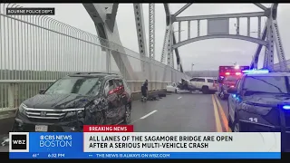 Multi-vehicle crash slows down traffic in both directions on Sagamore Bridge