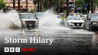 Storm Hilary: California and Mexico brace for tropical storm - BBC News