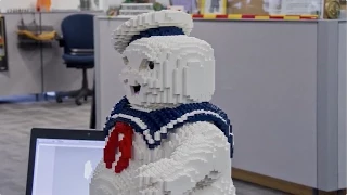 LEGO Stay Puft Marshmallow Man Time Laps Video