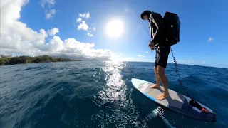 How to Solo Downwind by winging upwind and stowing wing in backpack.