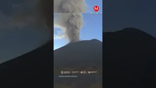 ¡Impresionante! Así se ve la erupción del Popocatépetl en un minuto #milenioshorts