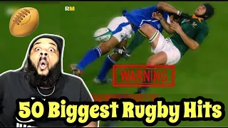 Top 50 Biggest and Most Brutal Hits in Rugby | REACTION