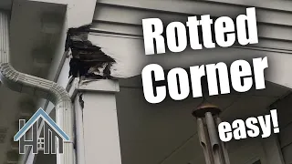 how to repair rotted wood, rotted trim on front porch. Easy!