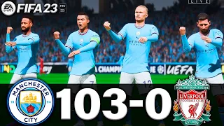 FIFA 23 - MESSI, RONALDO, MBAPPE, NEYMAR, ALL STARS | MAN CITY 103-0 LIVERPOOL