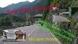 Tour 2023 Juli/August Balderschwang - Fernpass Camping Dreiländereck Ried im Oberinntal