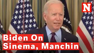 Biden: Manchin And Sinema Viral Confrontations With Activists 'Part Of The Process'