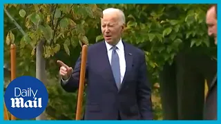 Joe Biden gets lost in White House garden during ceremony