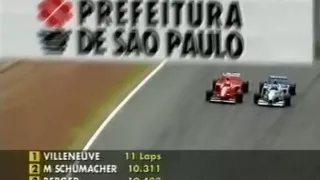 Berger and Schumacher battle at Interlagos 97