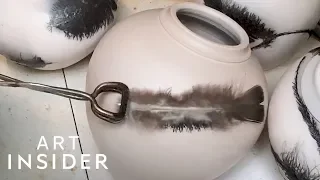 Potter Smokes Feathers and Hair Into Ceramics