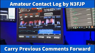 N3FJP Amateur Contact Log: Carry Previous Comments Forward #hamradio #contact #logging #software